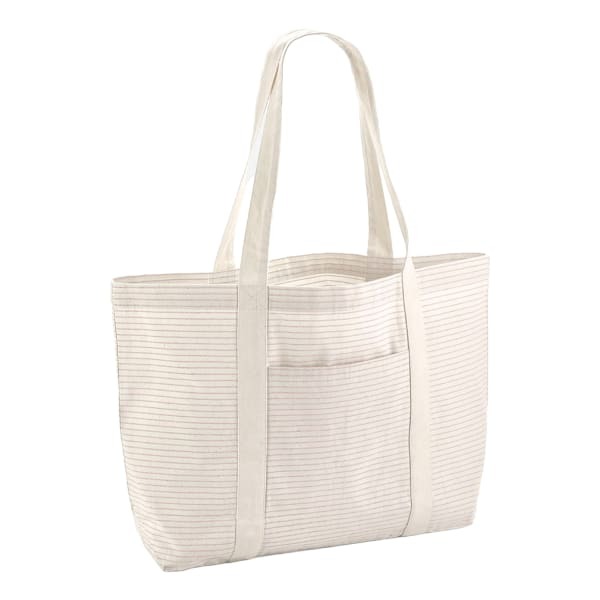 Westford Mill Striped Organic Cotton Shopper Bag