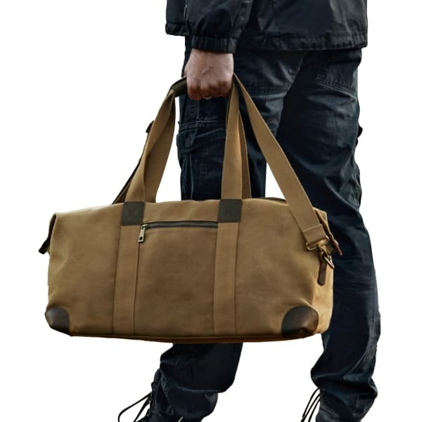 Quadra Heritage Leather Accents Holdall