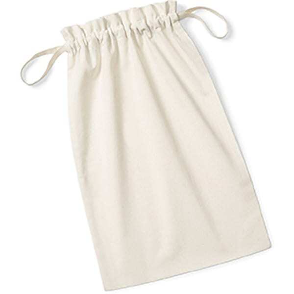 Westford Mill Soft Organic Cotton Drawcord Bag (L)