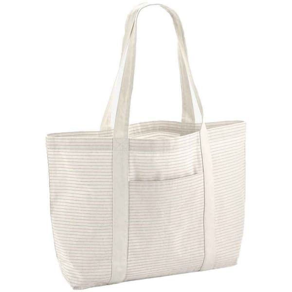 Westford Mill Striped Organic Cotton Shopper