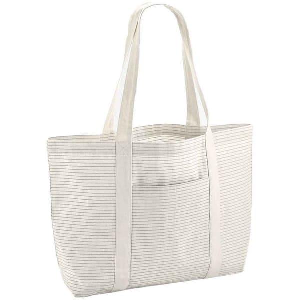 Westford Mill Striped Organic Cotton Shopper