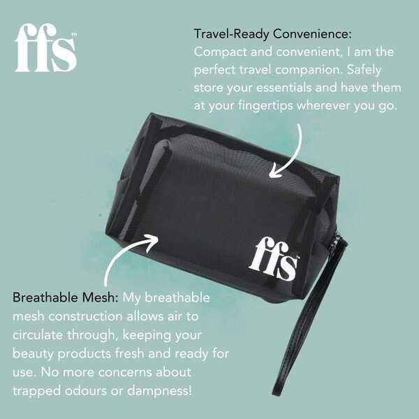 FFS Beauty Breathable Mesh Cosmetic Bag