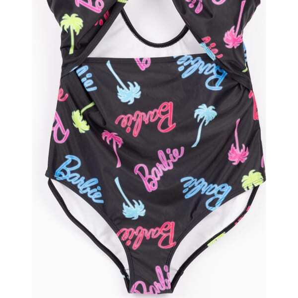 Barbie Womens Palm Tree Logo One Piece Swimsuit (XL)