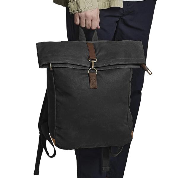 Quadra Heritage Waxed Canvas Leather Accent Backpack