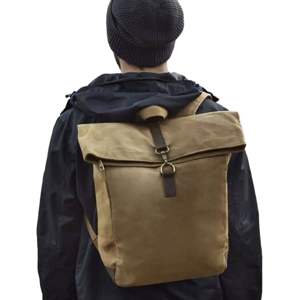 Quadra Heritage Waxed Canvas Leather Accent Backpack