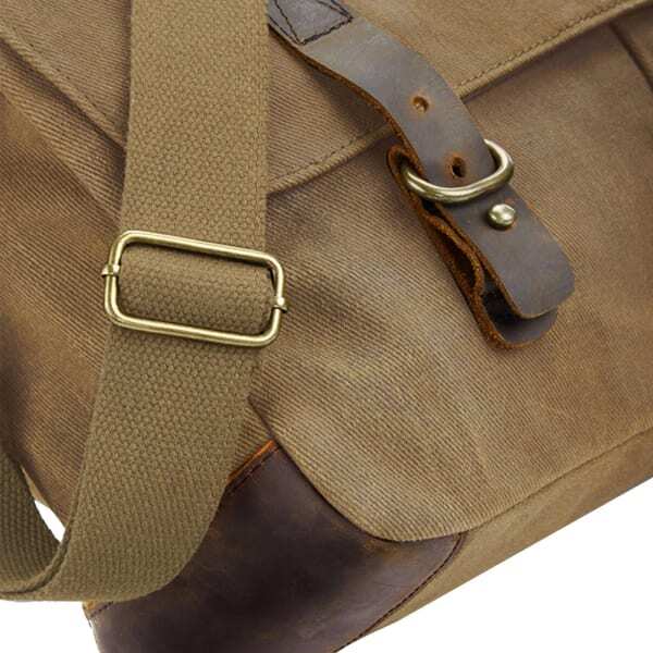 Quadra Heritage Leather Trim Messenger Bag