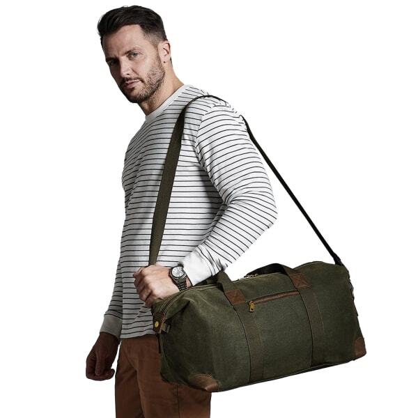 Quadra Vintage Canvas Holdall Duffle Bag - 45 Litres