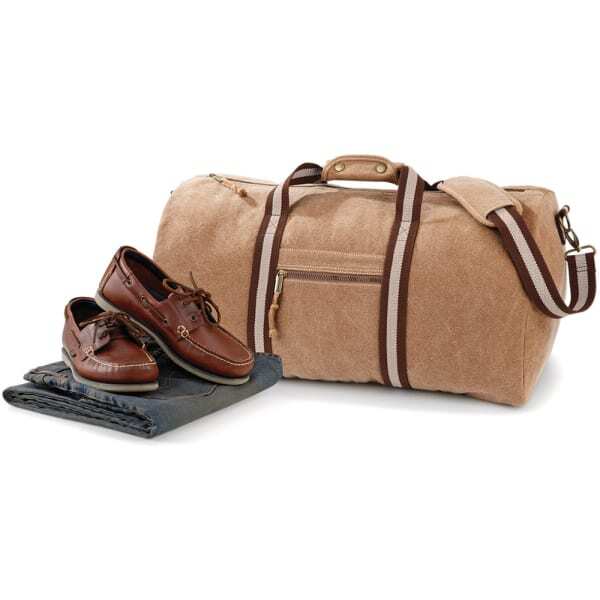 Quadra Vintage Canvas Holdall Duffle Bag - 45 Litres