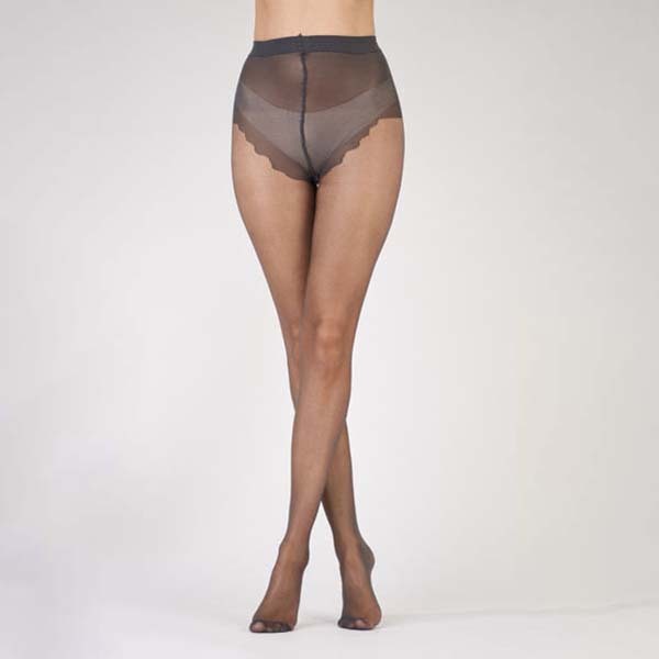 Pretty Polly Nylons 10 Denier Tights Barely Black - M