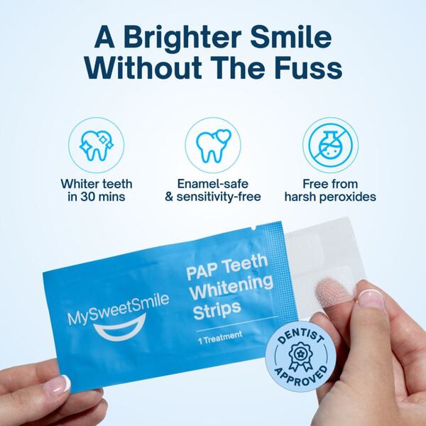 MySweetSmile PAP Teeth Whitening Strips - 21 Treatments