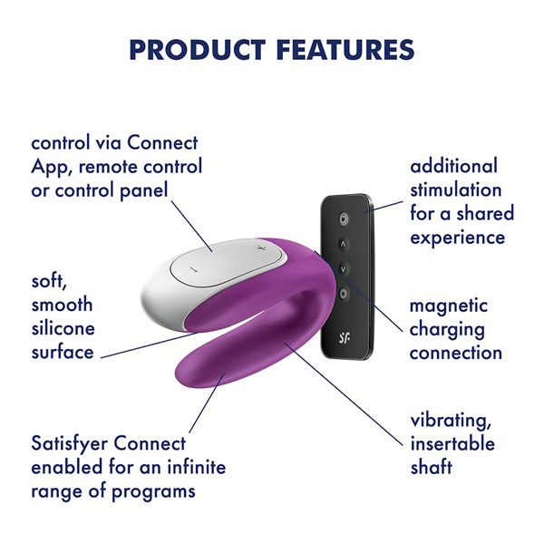 Satisfyer App Enabled Double Fun - Violet