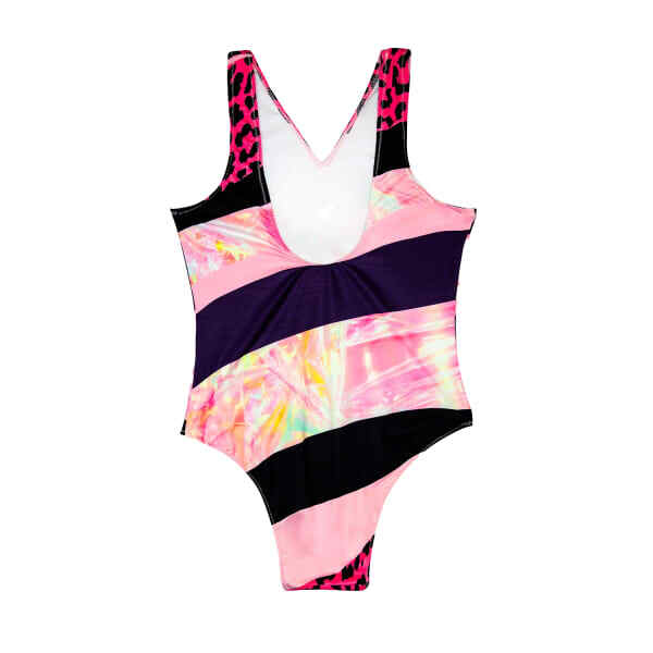 Hype Girls Stripe One Piece Swimsuit (9-10 Years)