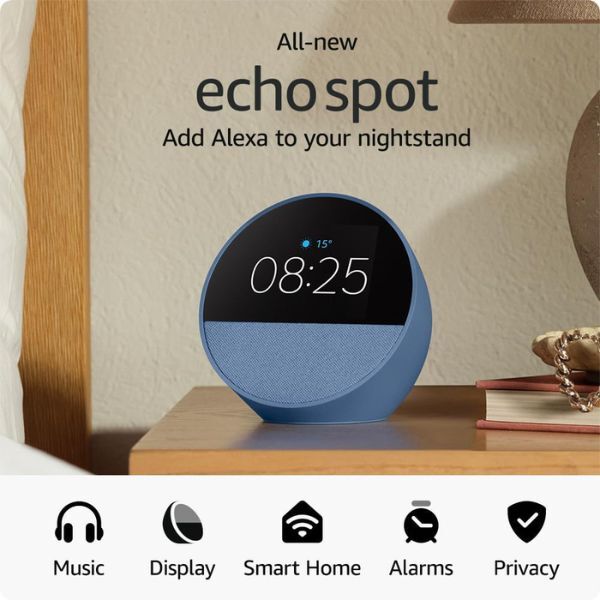 Amazon Echo Spot (2024) Ocean Blue