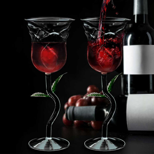 Mikamax Rose Wine Glass Set