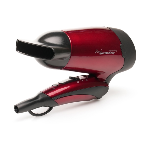 Paul Anthony "Travel Dry" 1200w Travel Hair Dryer - Hot Red