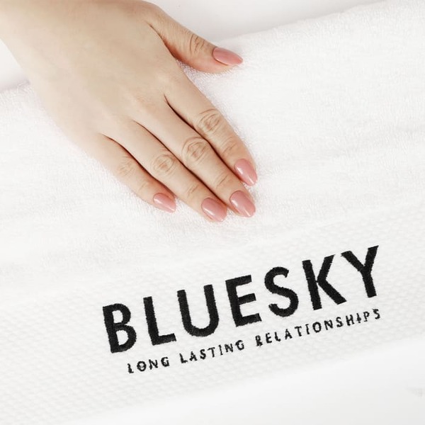 Bluesky Hand Towel - White