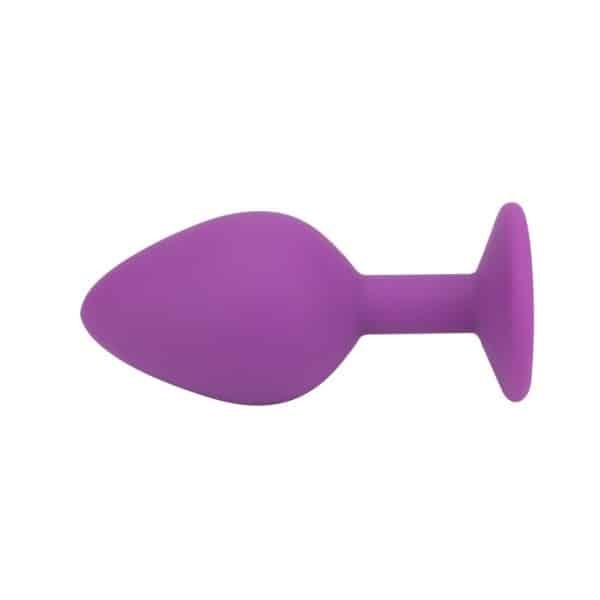 Loving Joy Medium Jewelled Silicone Butt Plug Purple