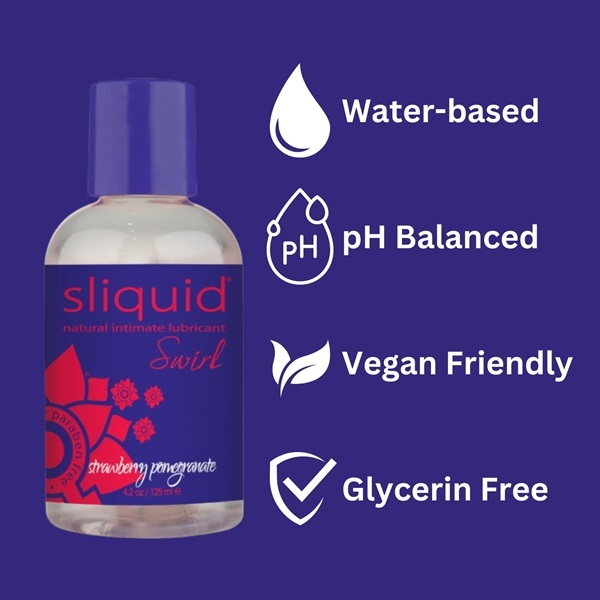 Sliquid Swirl Flavoured Lube Strawberry Pomegrante 125ml