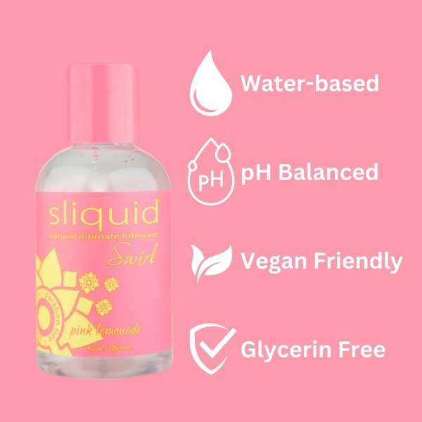 Sliquid Swirl Flavoured Lubricant Pink Lemonade 125ml