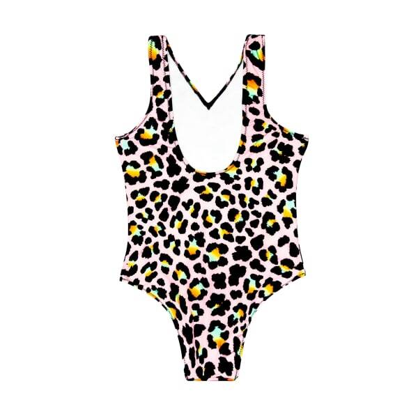 Hype Girls Disco Leopard One Piece Swimsuit (13 Years)