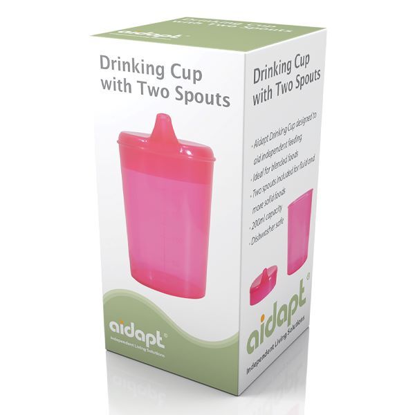 Aidapt Drinking Cup with Two Spouts (PINK)