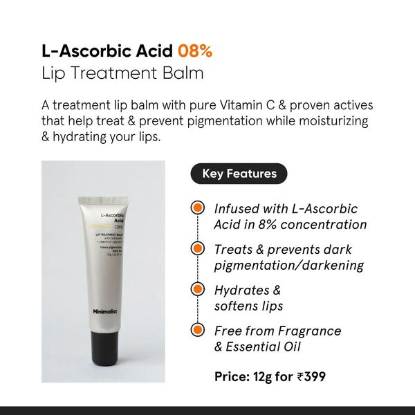 Minimalist L-Ascorbic Acid 08% Lip Treatment Balm 12g