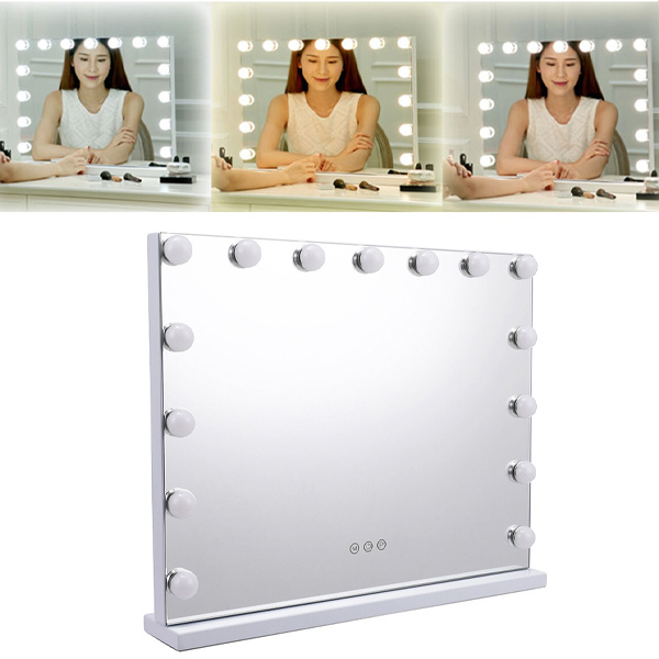 Livingandhome Tabletop Hollywood Vanity Mirror with Lights