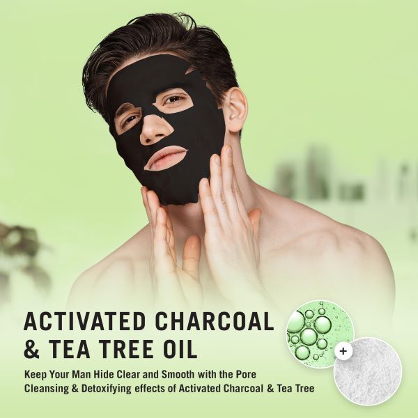 Fuss Free Naturals Mens Charcoal Face Mask, Clean Shaven