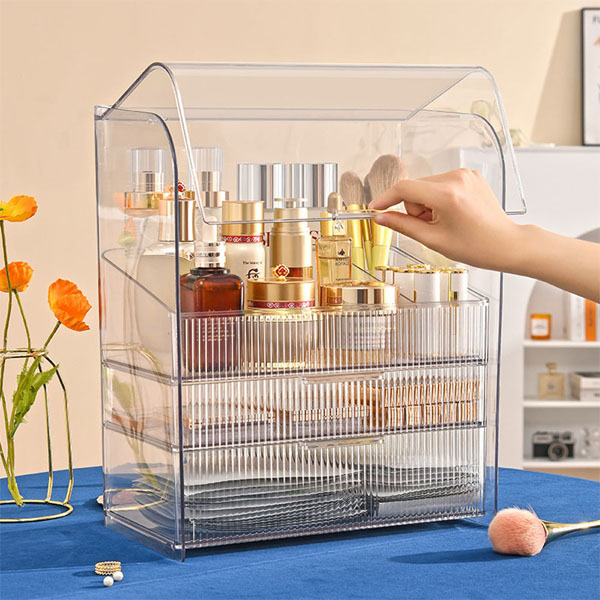 Livingandhome 3-Tier Cosmetics Storage Organizer