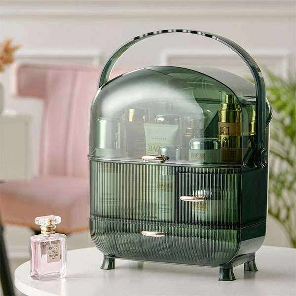 Livingandhome Large Makeup Cosmetic Organizer - Green