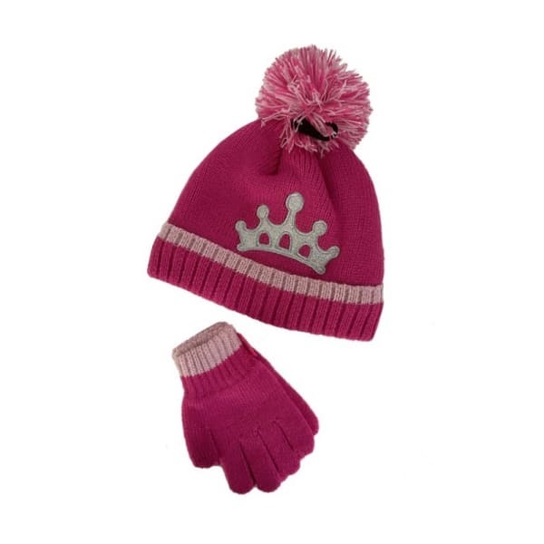 Girls Princess Hat And Gloves Set