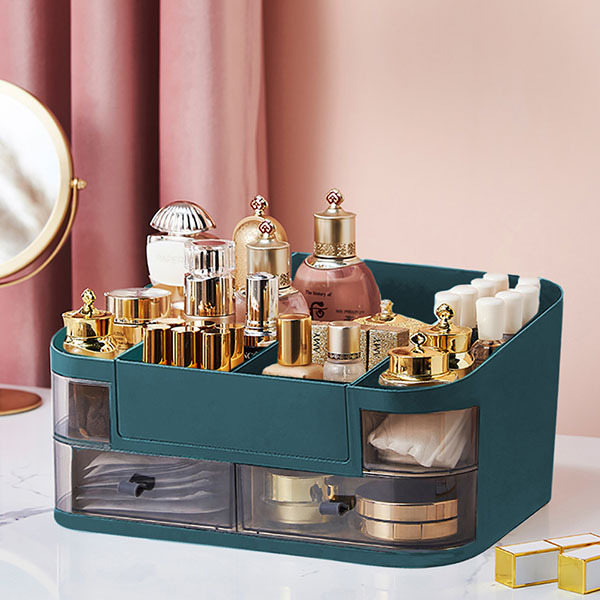 Livingandhome Plastic Makeup Organizer with Drawers