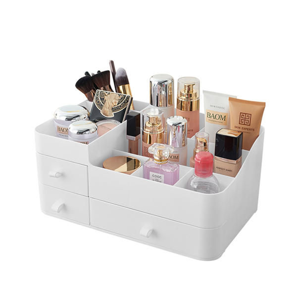 Livingandhome Makeup Organizer Storage with Drawer White