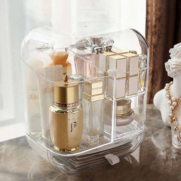 Livingandhome Large Acrylic Transparent Makeup Organizer