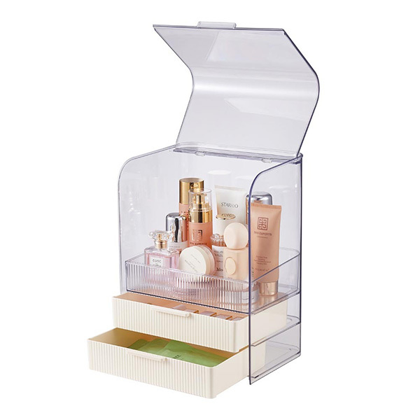 Livingandhome 3-Tier Cosmetics Organizer - Cream