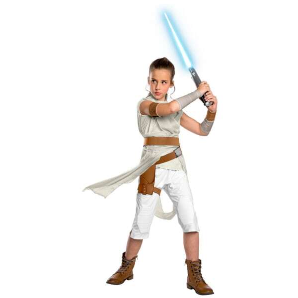 Star Wars Girls Deluxe Rey Suede Costume (5-6 Years)