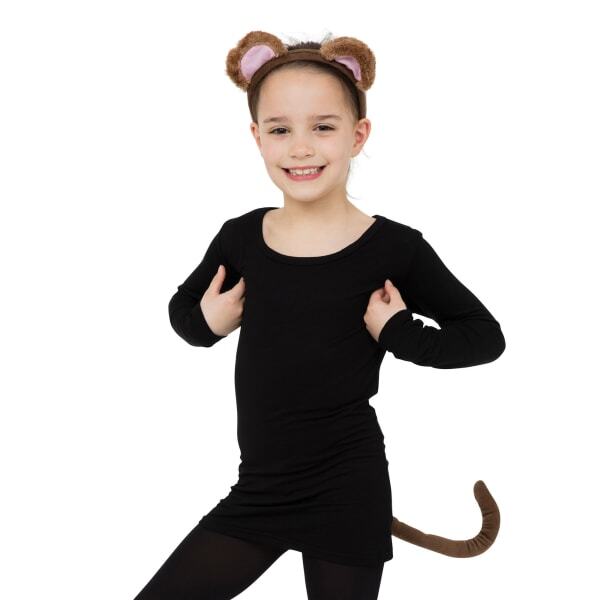 Bristol Novelty Kids Monkey Ears And Tail Accessories Set