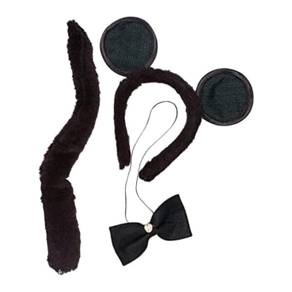 Unisex Mouse Ears Bow Tie And Tail Accessories Set