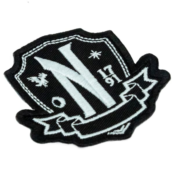 Wednesday Nevermore Academy Crest Iron On Patch