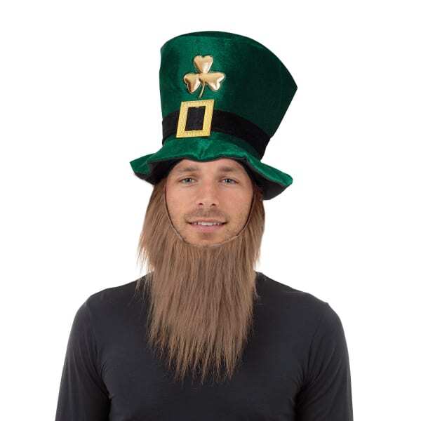 Bristol Novelty Unisex Irish Top Hat With Beard