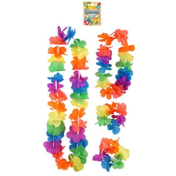 Bristol Novelty Hawaiian 4 Piece Flower Set