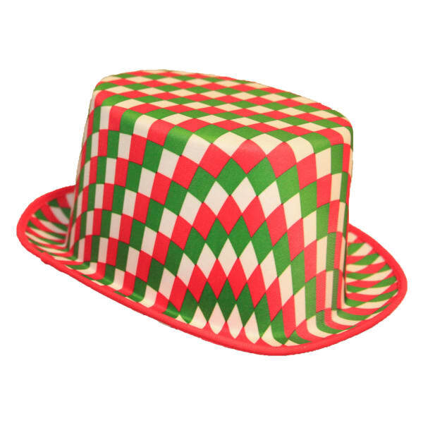 Bristol Novelty Unisex Chequered Top Hat