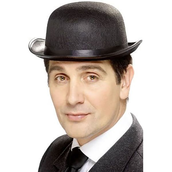 Bristol Novelty Adults Black Felt Bowler Hat