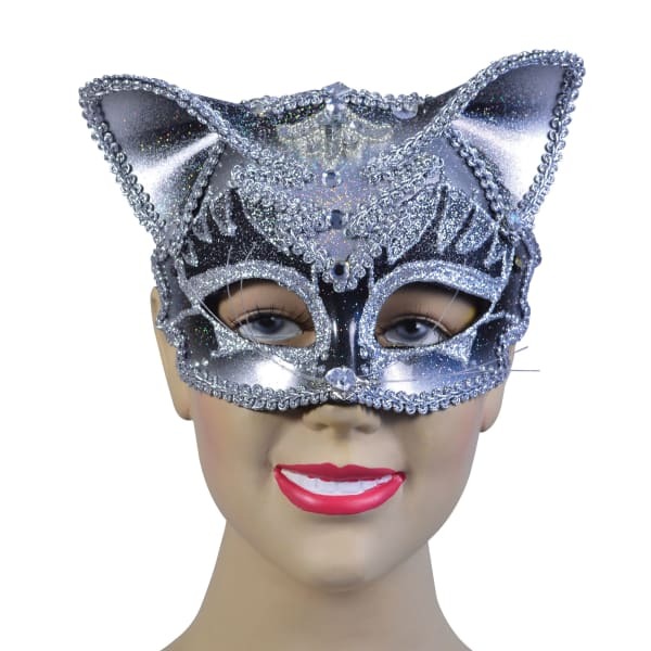 Bristol Novelty Adults Jewelled Cat Mask