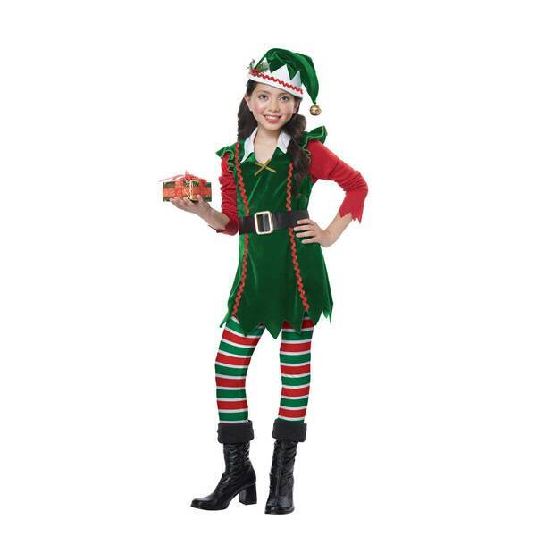 California Costumes Kids Festive Elf Large