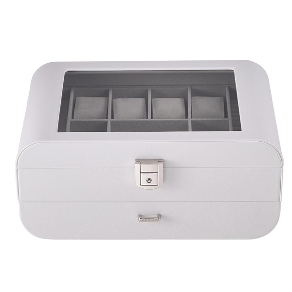 Livingandhome Stylish Jewellery Storage Box with Watch Slots