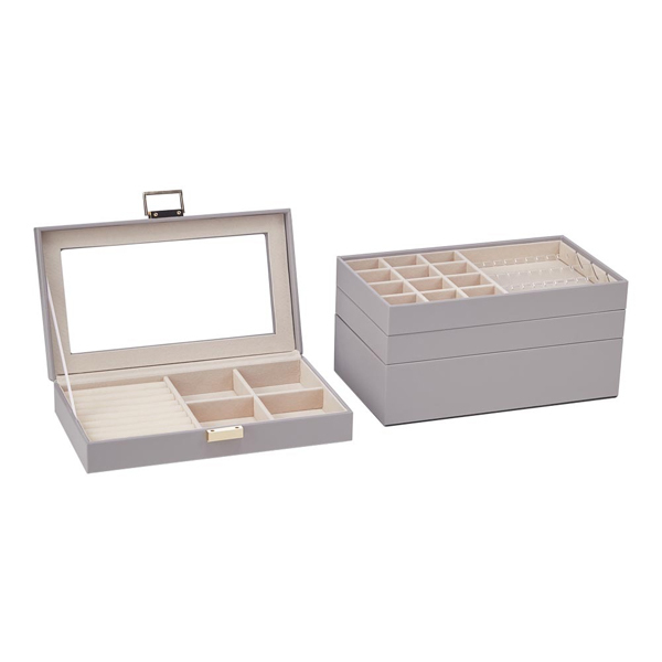 Livingandhome Jewellery Storage Box with Transparent Lid