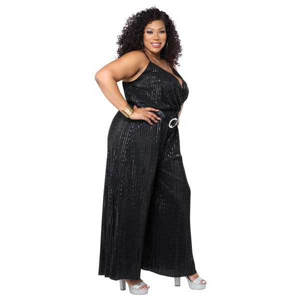 California Women Lets Dance Disco Jumpsuit Plus Size 3XL