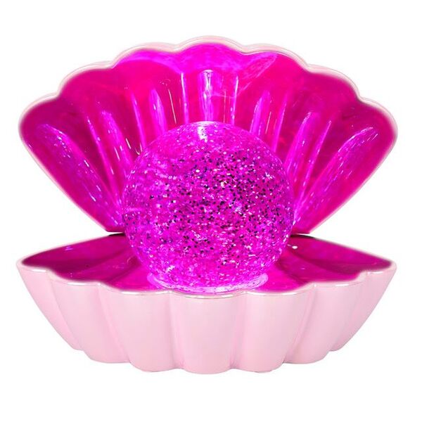 Prezzybox Pink Pearl LED Clam with Glitter Pearl Lamp