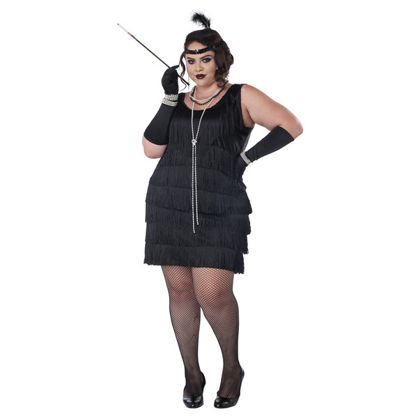 California 20s Fashion Flapper Costume (Plus Size) Plus 1X